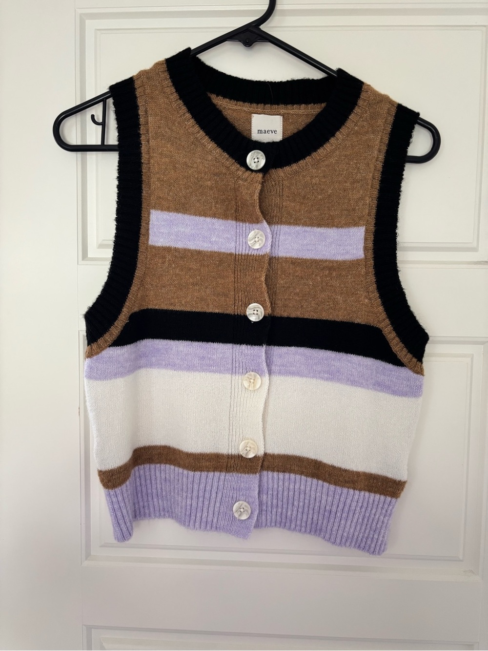 Maeve Crew-Neck Cardigan Sweater Tank